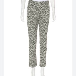 Tribal Black and White Ankle Cropped Pants